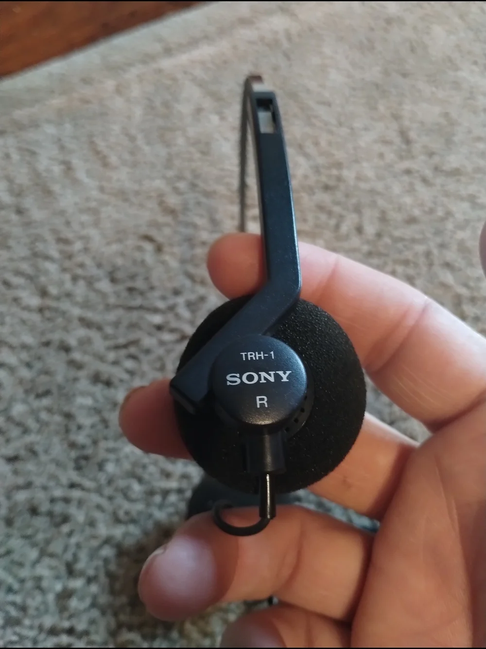 Vintage 90's Sony TRH-1 Black On-Ear Headphones